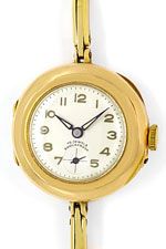 Alte Damen Taschen Armbanduhr mit Flex Armband 14K Gold