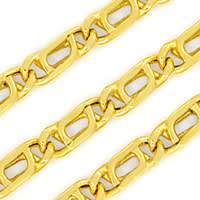 zum Artikel Pfauenauge Tigerauge Kette 50cm 14K Goldkette, Z0109