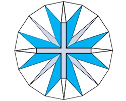 Cross of Light Diamond Diamant-Schliff, drei Kreuze