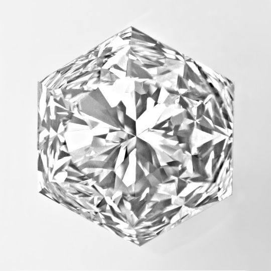 Diamant Fire-Rose Schliff Feuerrosen- Hexagon Schliff Fire-Rose Cut Diamond