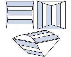 Der Mock Check Square Cut von Jeff Graham ist ein Step Cut Schliff mit Checkerboard Optik