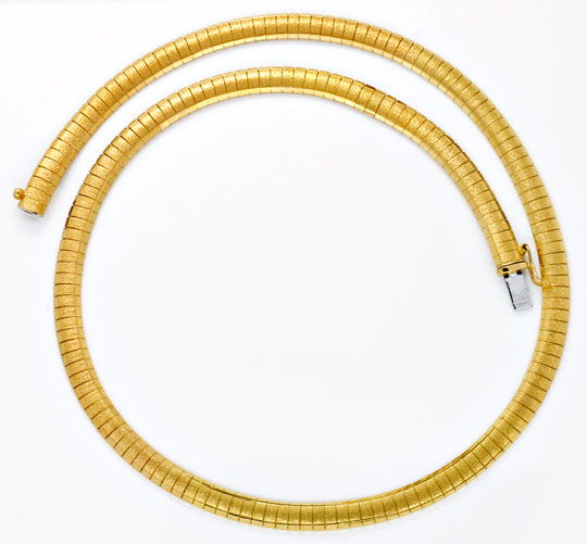 Kette Collier Armband mit gravierten Goldgliedern ummanteltes Goldgeflecht