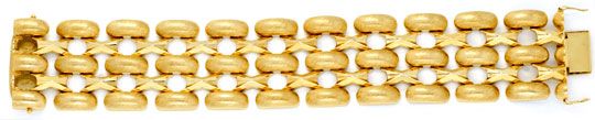 Pyramiden Kugelsegmente Gelbgold Goldarmband graviert guillochiert